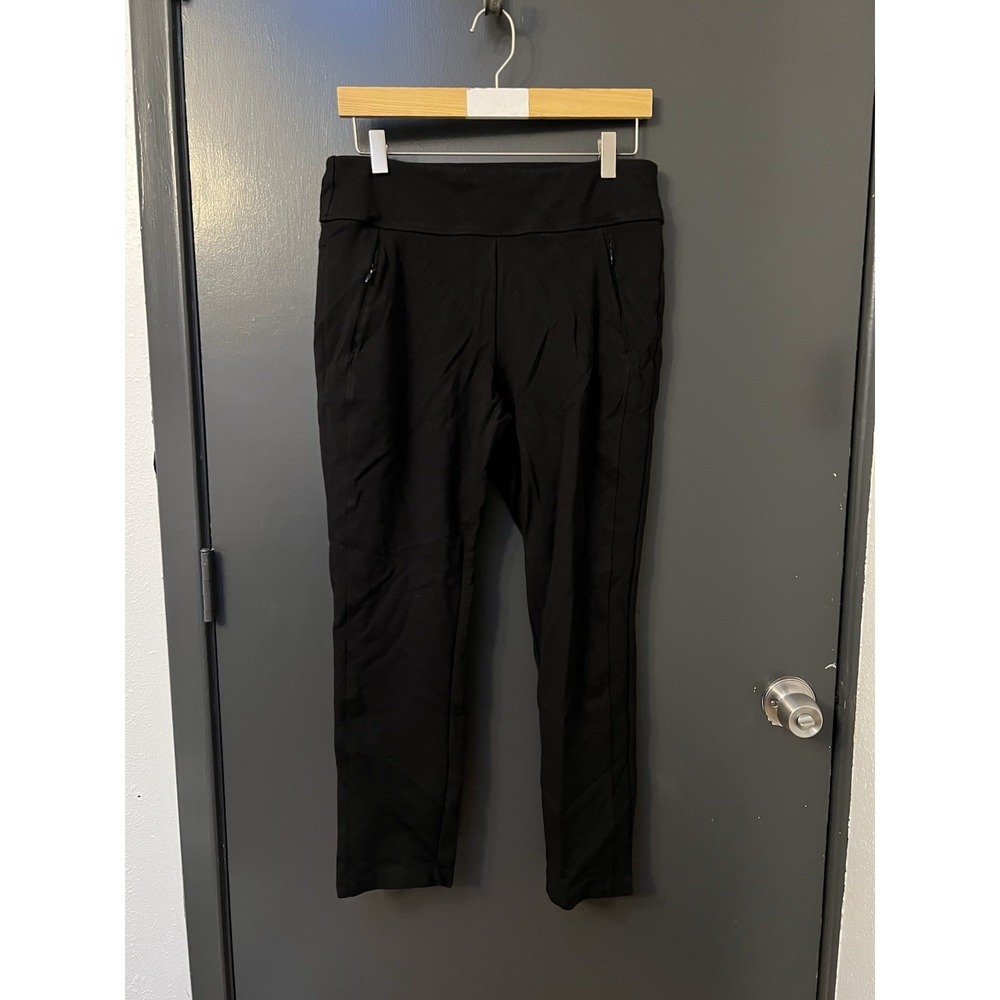 Bluffworks Petaluma Ponte Pants Womens 8 Black Slim Stretch Office Comfort Work